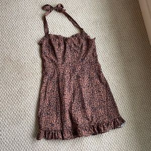 Cheetah print mini dress